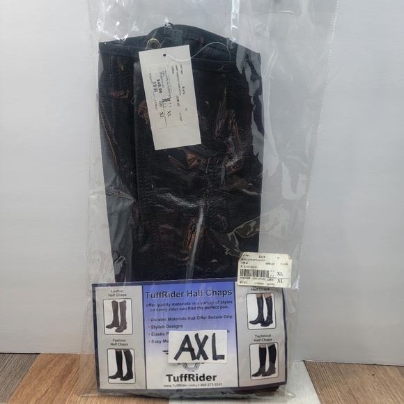 LADIES black Tuffrider Half Chaps Adult XL - Picture 1 of 5